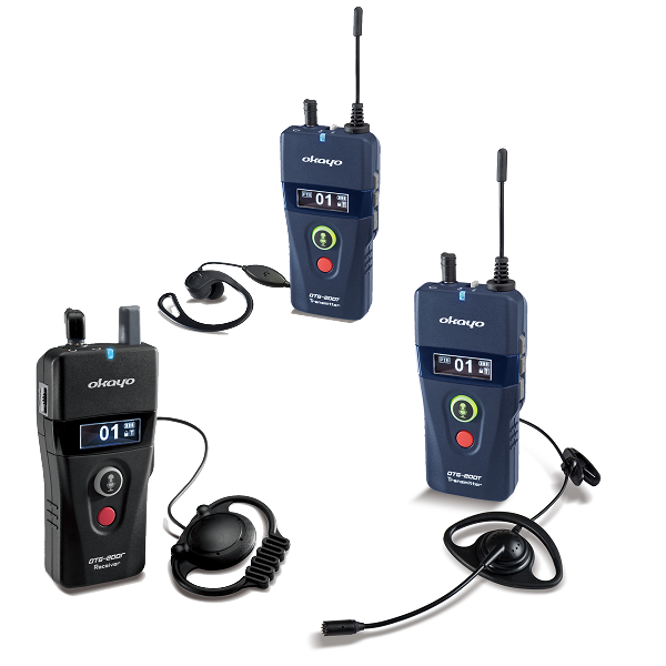Okayo tour receiver, transmitters and earpieces shown on the ihos website